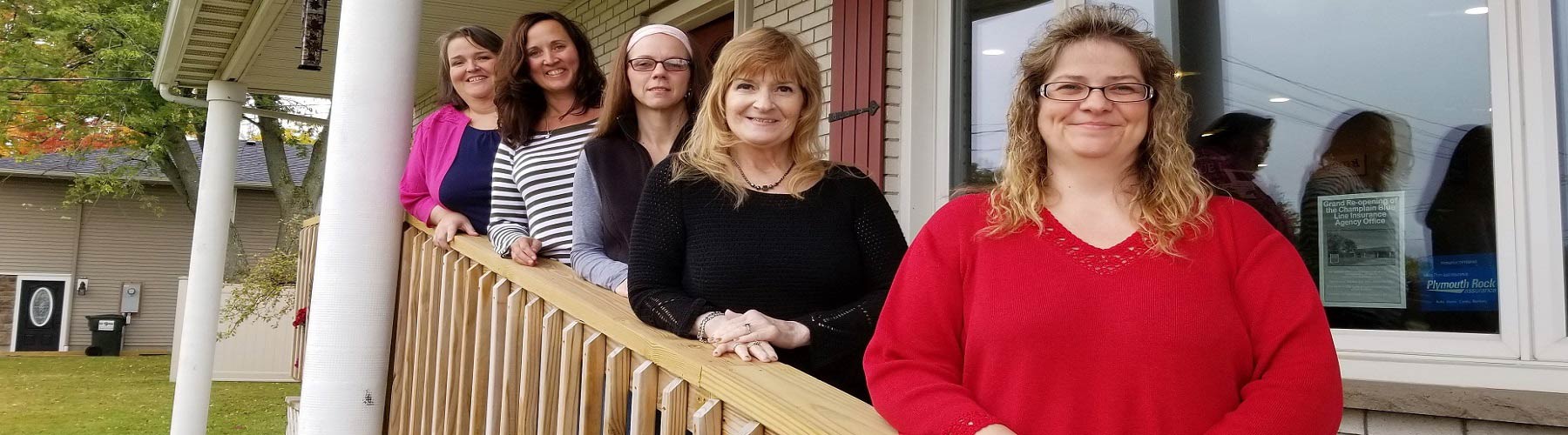 Blueline Agency staff in front of agency